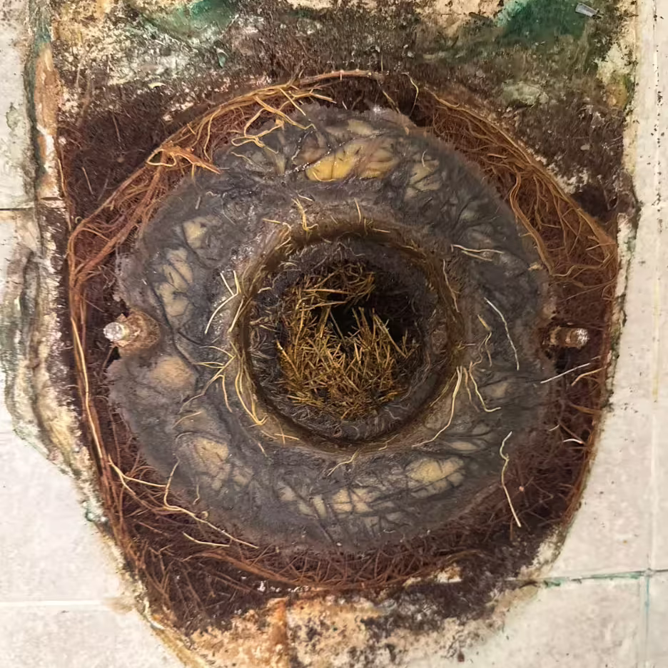 root intrusion is blocking this pipe in Goose Creek, SC